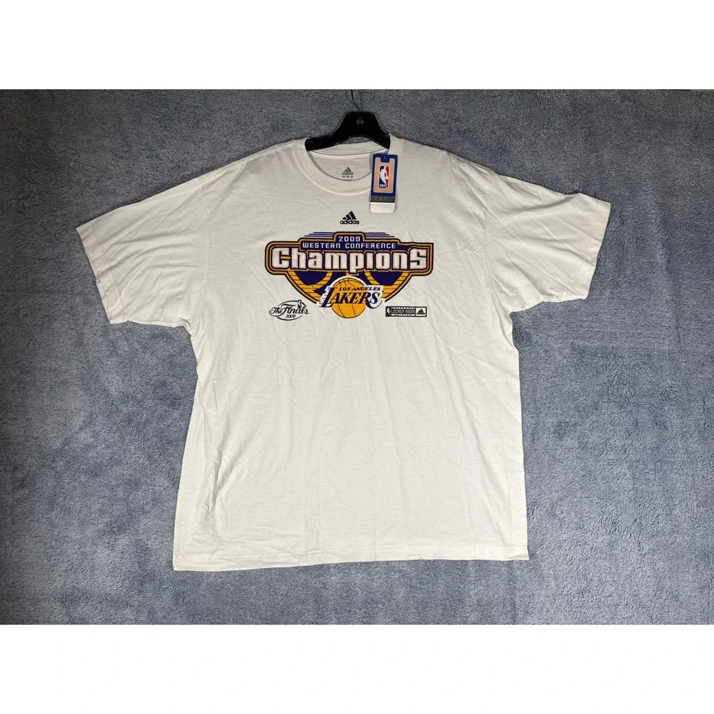 Adidas NBA Los Angeles Lakers 2009 Western Conference Champions‎ Shirt XL NEW